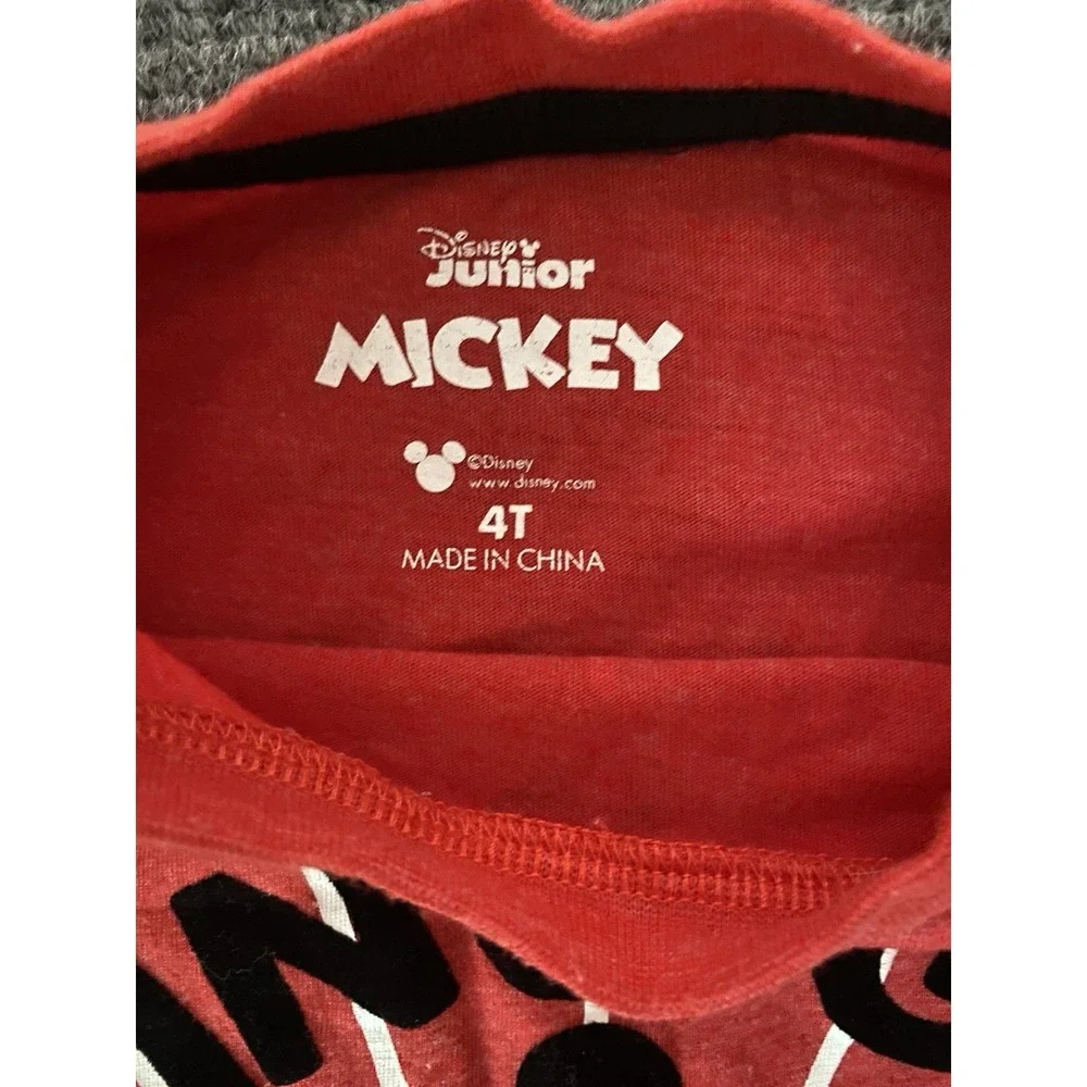 Disney Mickey Mouse Red Feeling Good Tee Shirt 4T